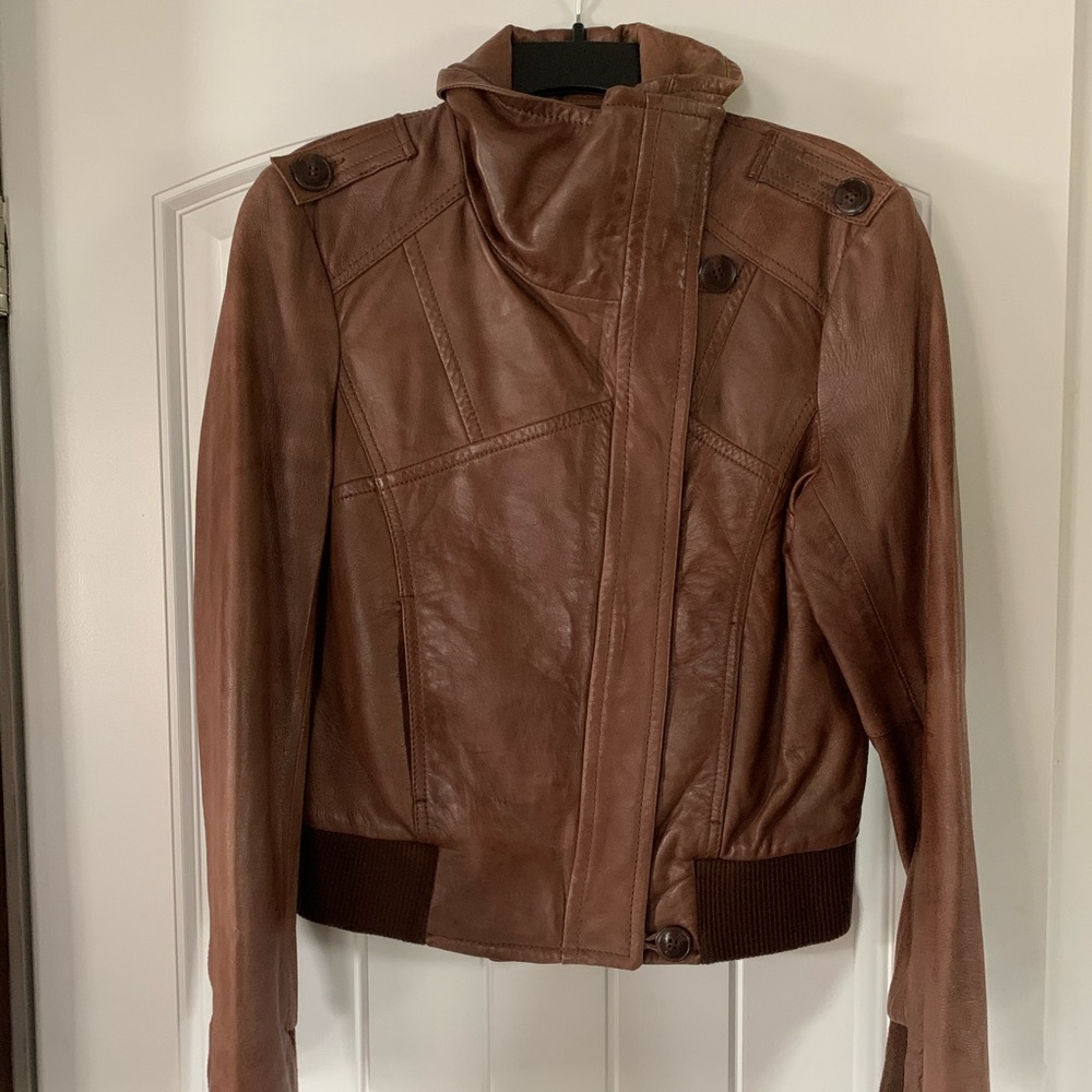 Leather Bomber Jacket